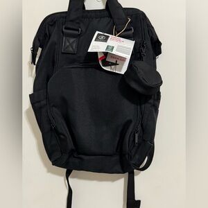 Live In Style Diaper Backpack Diaper Bag with Changing Pad Black  new